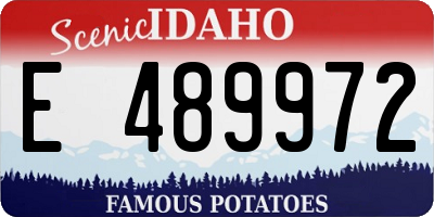 ID license plate E489972