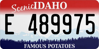 ID license plate E489975