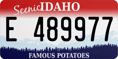 ID license plate E489977