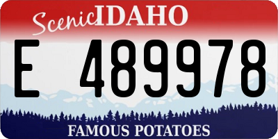 ID license plate E489978
