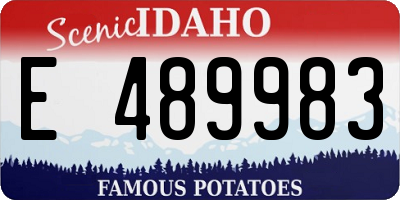 ID license plate E489983