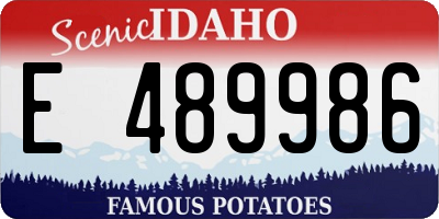 ID license plate E489986