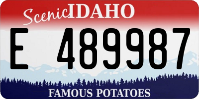 ID license plate E489987