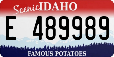 ID license plate E489989