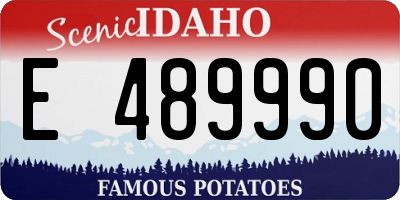 ID license plate E489990