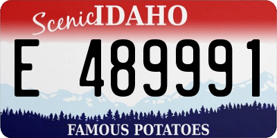 ID license plate E489991