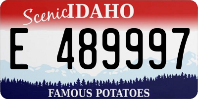 ID license plate E489997