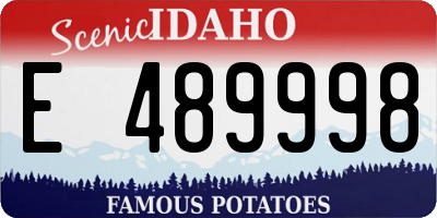 ID license plate E489998