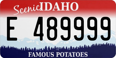 ID license plate E489999