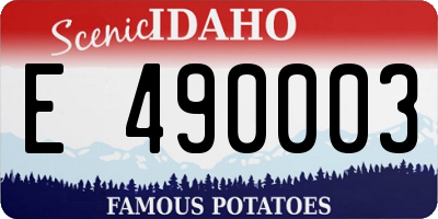ID license plate E490003