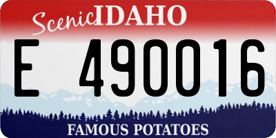 ID license plate E490016