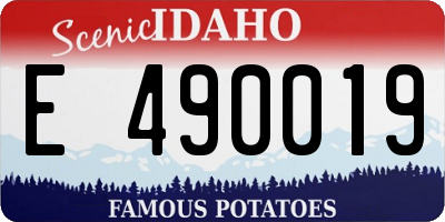 ID license plate E490019