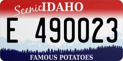 ID license plate E490023