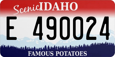 ID license plate E490024