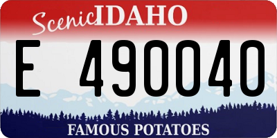 ID license plate E490040