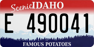 ID license plate E490041