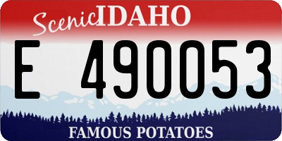 ID license plate E490053