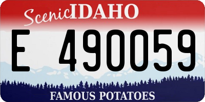 ID license plate E490059