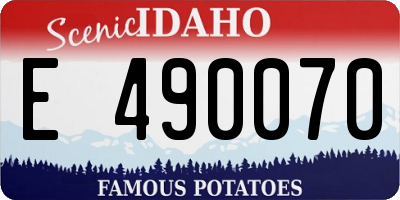 ID license plate E490070