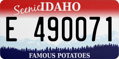ID license plate E490071