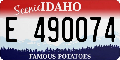 ID license plate E490074