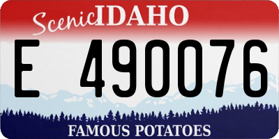 ID license plate E490076
