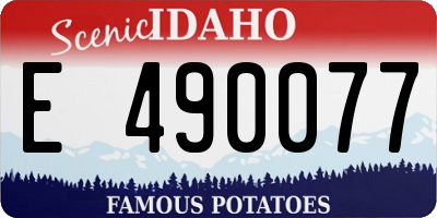 ID license plate E490077