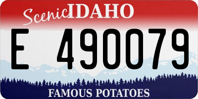 ID license plate E490079