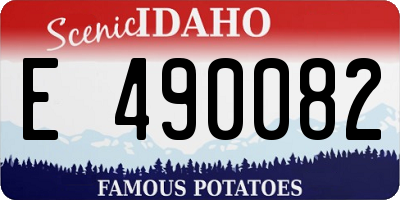 ID license plate E490082