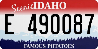 ID license plate E490087