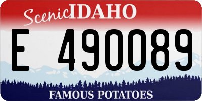 ID license plate E490089