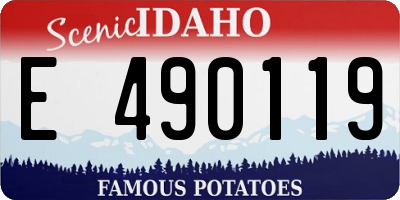 ID license plate E490119