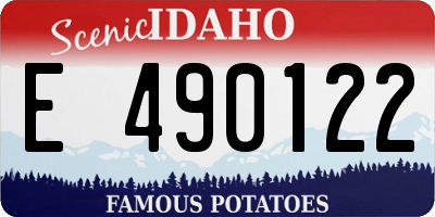 ID license plate E490122