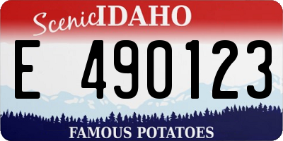 ID license plate E490123