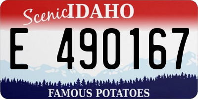 ID license plate E490167