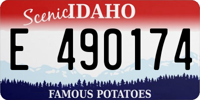 ID license plate E490174