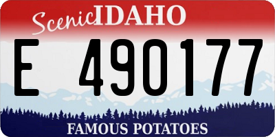 ID license plate E490177