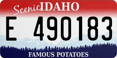 ID license plate E490183