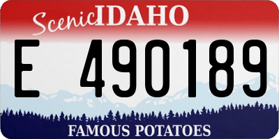 ID license plate E490189