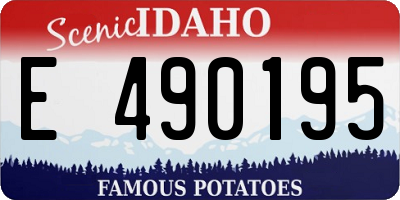 ID license plate E490195