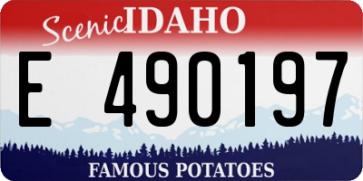 ID license plate E490197