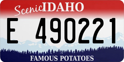 ID license plate E490221