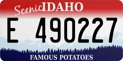 ID license plate E490227
