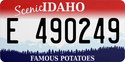 ID license plate E490249