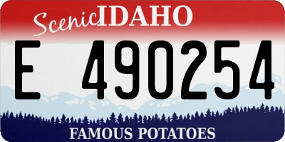 ID license plate E490254