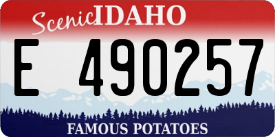 ID license plate E490257