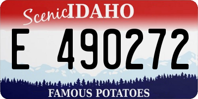 ID license plate E490272