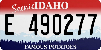 ID license plate E490277