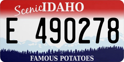 ID license plate E490278