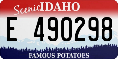 ID license plate E490298